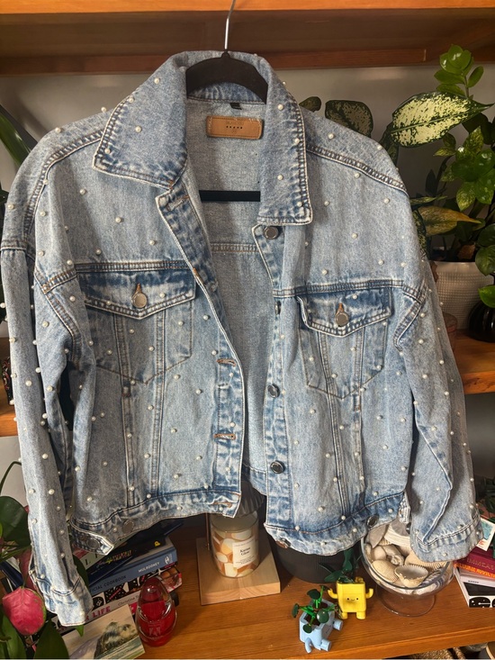 Blank NYC Jackets & Blazers - Blank NYC Denim Jacket with Pearls